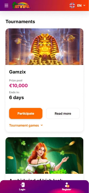 Hit n Spin tournaments