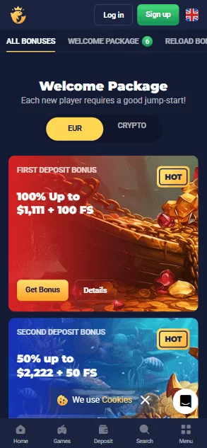 Joo Casino main page